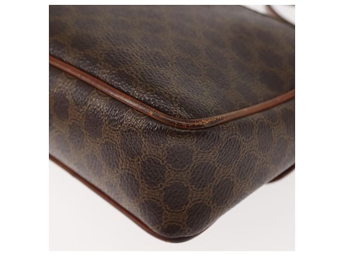 Céline Borsa a Spalla in Tela Macadam CELINE in Pelle PVC Marrone Oro Auth BA6722 D'oro - vista 13