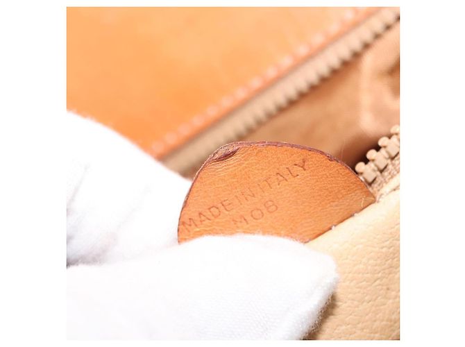 Céline Borsa a Spalla in Tela Macadam CELINE in Pelle PVC Marrone Oro Auth BA6722 D'oro - vista 21