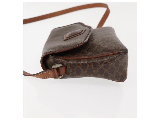 Céline Borsa a Spalla in Tela Macadam CELINE in Pelle PVC Marrone Oro Auth BA6722 D'oro - vista 5