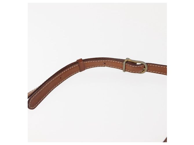 Céline Borsa a Spalla in Tela Macadam CELINE in Pelle PVC Marrone Oro Auth BA6722 D'oro - vista 8