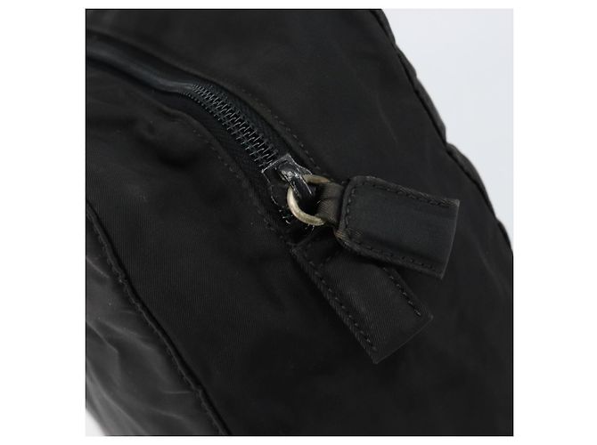 PRADA Borsa a mano in nylon nera Auth ki6098 Nero - vista 10