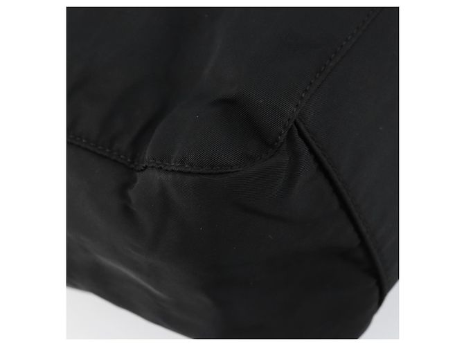 PRADA Borsa a mano in nylon nera Auth ki6098 Nero - vista 14