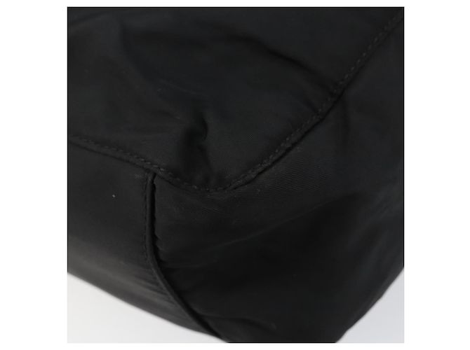 PRADA Borsa a mano in nylon nera Auth ki6098 Nero - vista 15