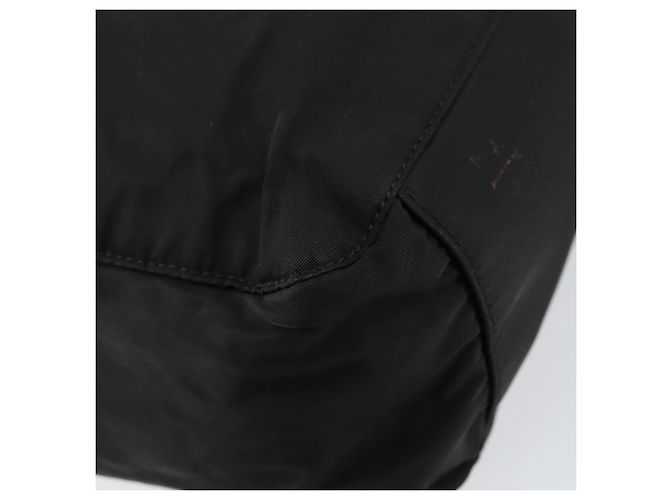 PRADA Borsa a mano in nylon nera Auth ki6098 Nero - vista 16