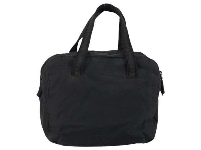 PRADA Borsa a mano in nylon nera Auth ki6098 Nero - vista 2