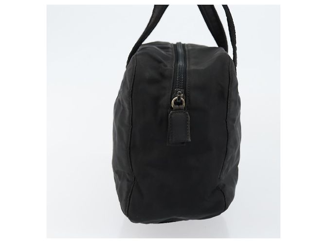 PRADA Borsa a mano in nylon nera Auth ki6098 Nero - vista 4