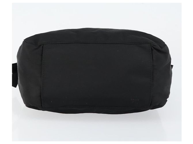 PRADA Borsa a mano in nylon nera Auth ki6098 Nero - vista 5