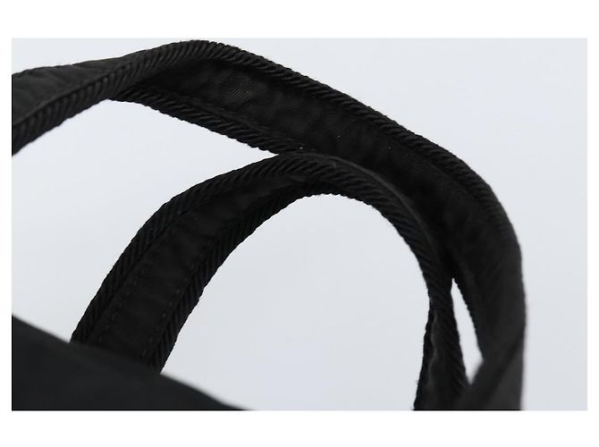PRADA Borsa a mano in nylon nera Auth ki6098 Nero - vista 8