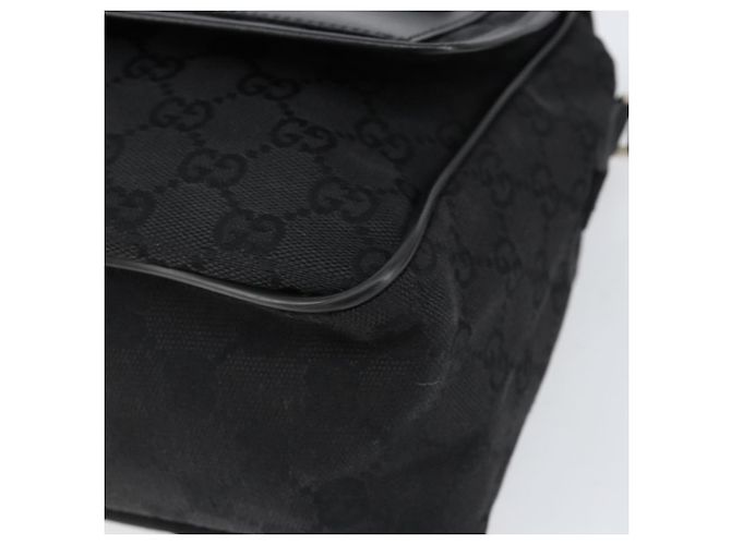 Borsa a Spalla GG Canvas Gucci Nera Argento 28562 Auth yk19546 Nero - vista 10