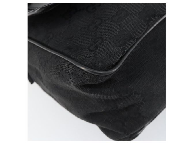 Borsa a Spalla GG Canvas Gucci Nera Argento 28562 Auth yk19546 Nero - vista 11