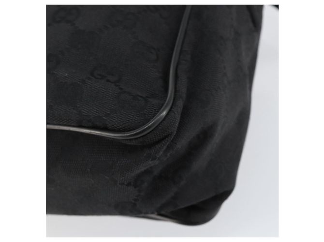 Borsa a Spalla GG Canvas Gucci Nera Argento 28562 Auth yk19546 Nero - vista 12
