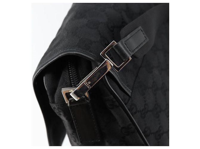 Borsa a Spalla GG Canvas Gucci Nera Argento 28562 Auth yk19546 Nero - vista 14