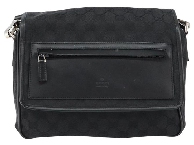 Borsa a Spalla GG Canvas Gucci Nera Argento 28562 Auth yk19546 Nero - vista 2