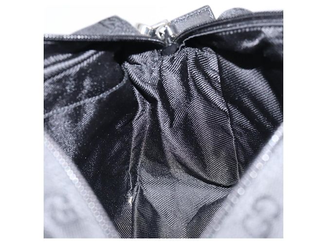 Borsa a Spalla GG Canvas Gucci Nera Argento 28562 Auth yk19546 Nero - vista 20