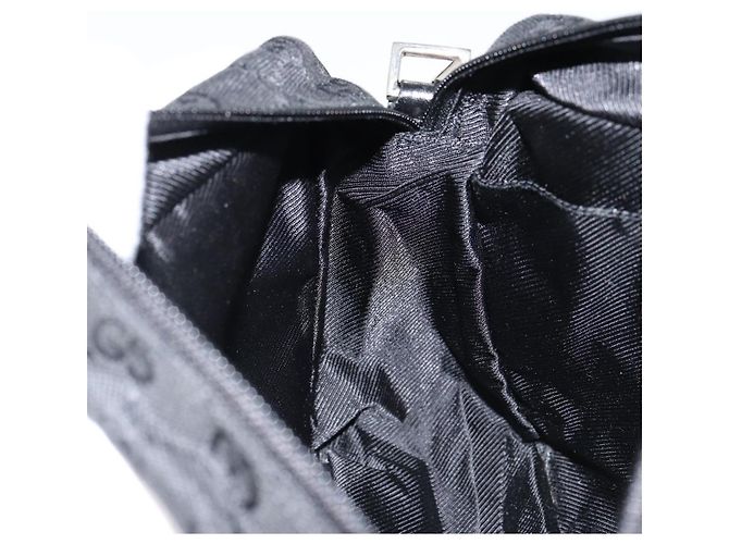 Borsa a Spalla GG Canvas Gucci Nera Argento 28562 Auth yk19546 Nero - vista 21