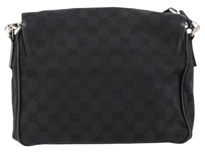 Borsa a Spalla GG Canvas Gucci Nera Argento 28562 Auth yk19546 Nero - vista 3