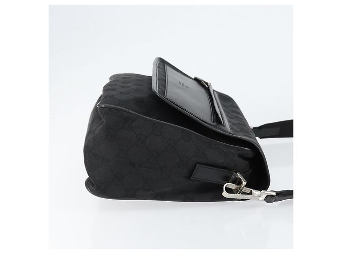 Borsa a Spalla GG Canvas Gucci Nera Argento 28562 Auth yk19546 Nero - vista 4