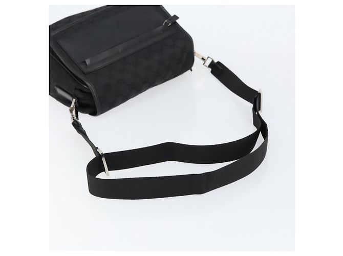 Borsa a Spalla GG Canvas Gucci Nera Argento 28562 Auth yk19546 Nero - vista 7