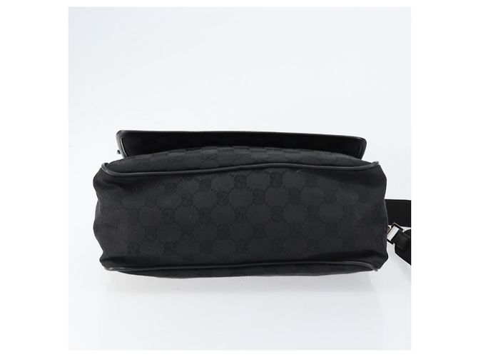Borsa a Spalla GG Canvas Gucci Nera Argento 28562 Auth yk19546 Nero - vista 9