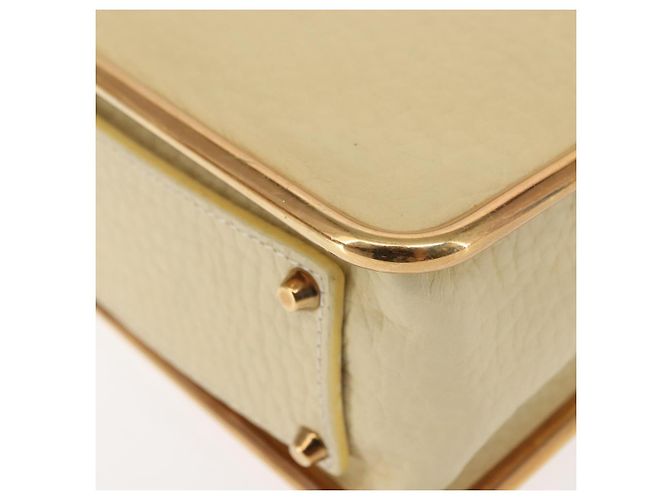 Chloé Borsa a Spalla Chloe Sally in Pelle Beige Oro Auth bs29994 D'oro - vista 11