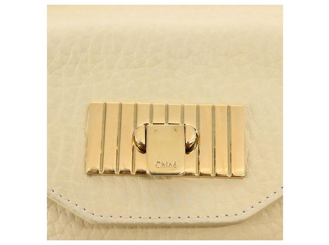 Chloé Borsa a Spalla Chloe Sally in Pelle Beige Oro Auth bs29994 D'oro - vista 14