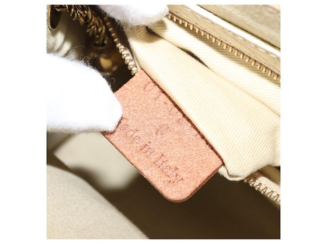 Chloé Borsa a Spalla Chloe Sally in Pelle Beige Oro Auth bs29994 D'oro - vista 23