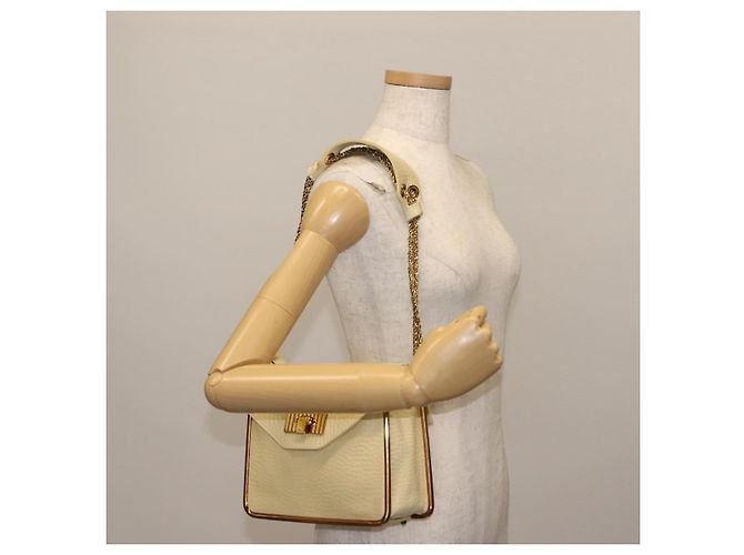 Chloé Borsa a Spalla Chloe Sally in Pelle Beige Oro Auth bs29994 D'oro - vista 24