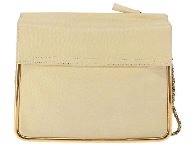 Chloé Borsa a Spalla Chloe Sally in Pelle Beige Oro Auth bs29994 D'oro - vista 3