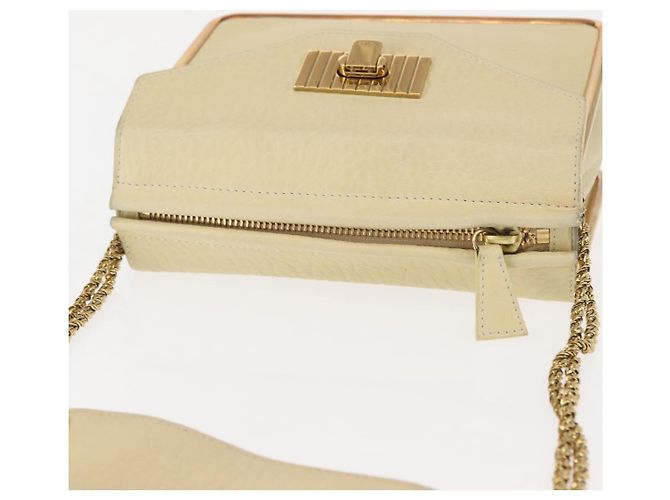 Chloé Borsa a Spalla Chloe Sally in Pelle Beige Oro Auth bs29994 D'oro - vista 6