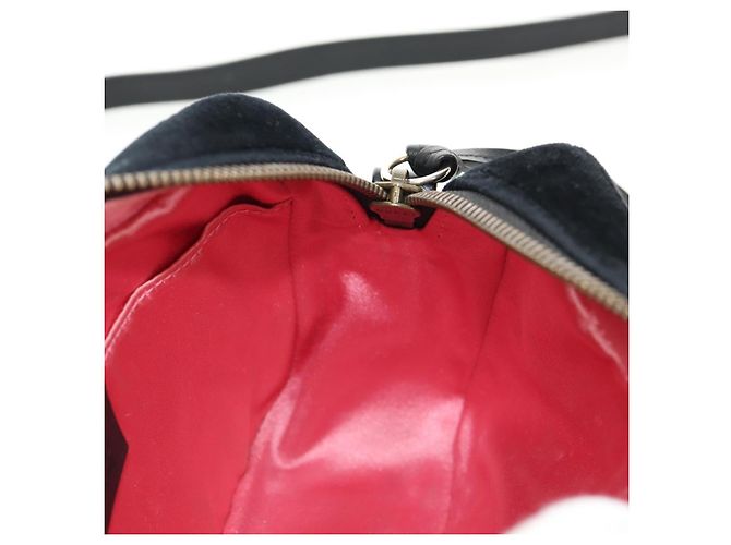 Gucci Borsa a spalla GG Marmont in velluto nero e oro 448065 Auth 145252M D'oro - vista 20