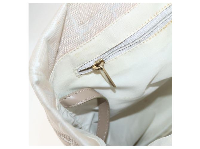 CHANEL Nuova Borsa Tote da Viaggio Nylon Beige Oro CC Auth gh841 D'oro - vista 15
