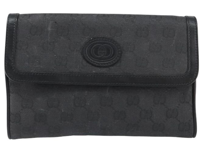 Borsa a Spalla GG Canvas Gucci Nera Oro Auth ep11997 Nero D'oro - vista 2