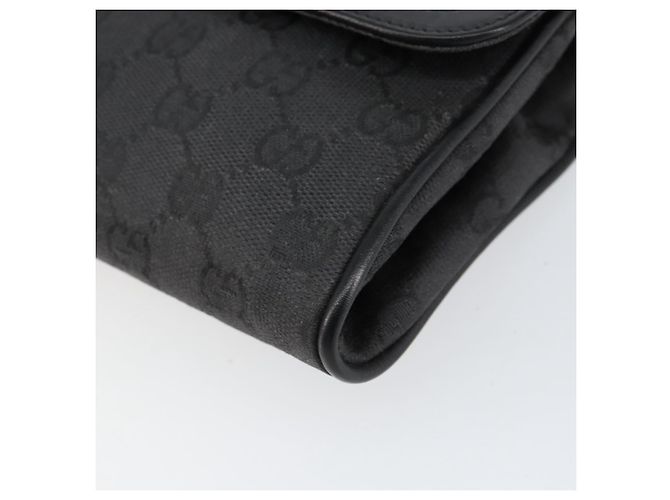 Borsa a Spalla GG Canvas Gucci Nera Oro Auth ep11997 Nero D'oro - vista 8