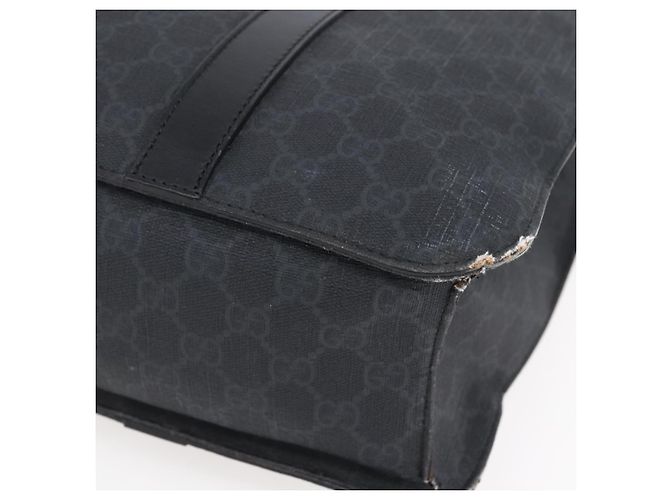 Gucci Borsa a mano GG Supreme in PVC nera 322072 Auth ep12169 Nero - vista 10
