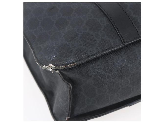 Gucci Borsa a mano GG Supreme in PVC nera 322072 Auth ep12169 Nero - vista 11