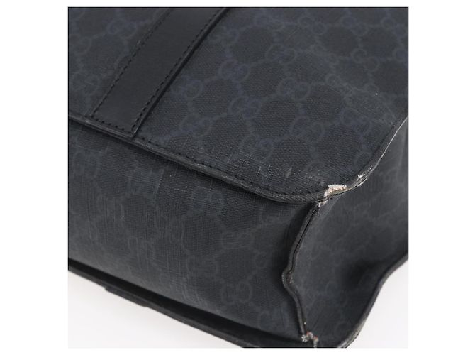 Gucci Borsa a mano GG Supreme in PVC nera 322072 Auth ep12169 Nero - vista 12