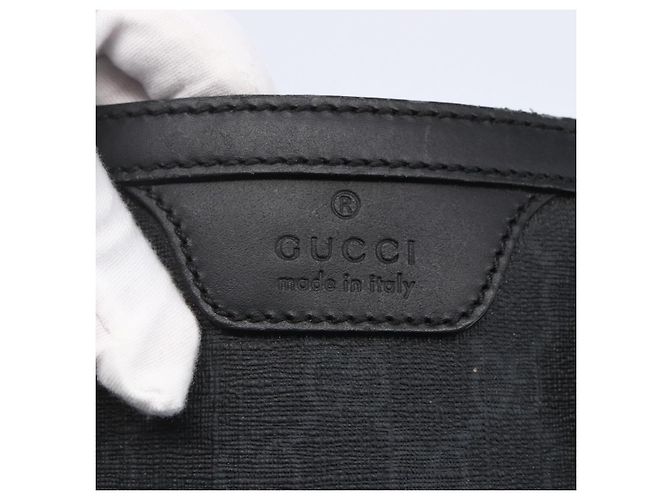 Gucci Borsa a mano GG Supreme in PVC nera 322072 Auth ep12169 Nero - vista 14