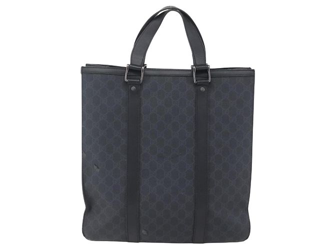 Gucci Borsa a mano GG Supreme in PVC nera 322072 Auth ep12169 Nero - vista 3