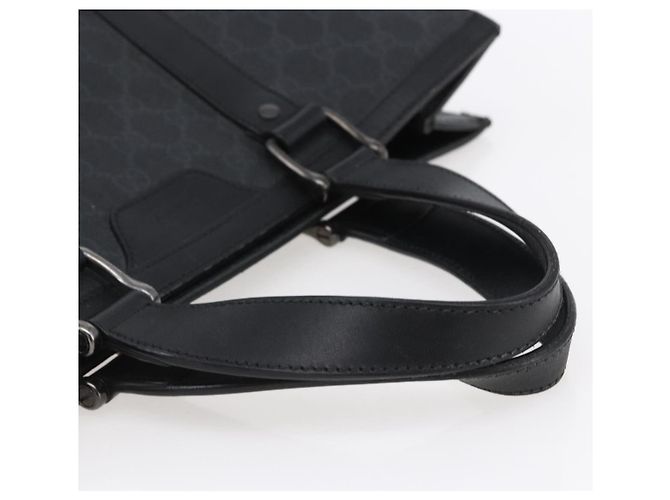Gucci Borsa a mano GG Supreme in PVC nera 322072 Auth ep12169 Nero - vista 7