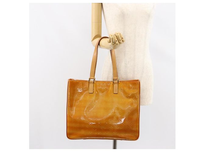 LOUIS VUITTON Borsa Tote Columbus Monogram Vernis Beige M91023 LV Auth th6462 - vista 23