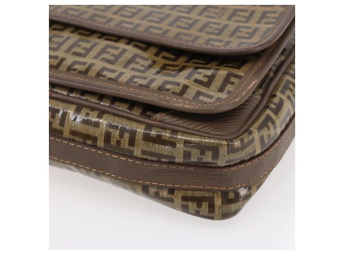 Fendi Bolso de hombro de lona Zucchino beige Auth th6516 - vista 10