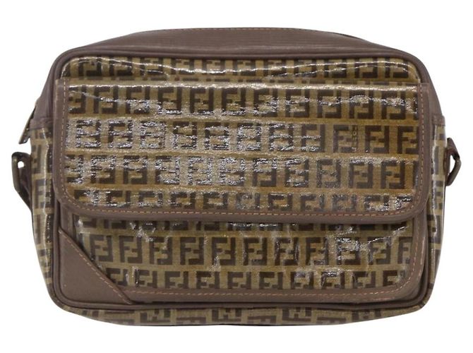 Fendi Bolso de hombro de lona Zucchino beige Auth th6516 - vista 2