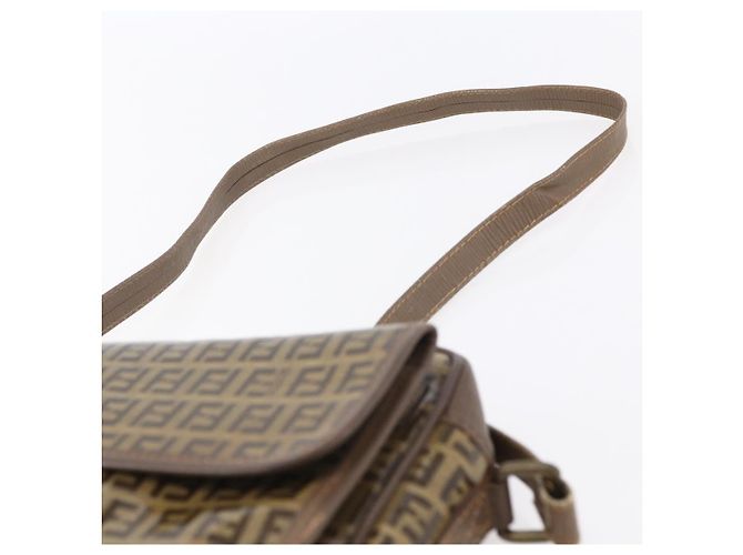 Fendi Bolso de hombro de lona Zucchino beige Auth th6516 - vista 8
