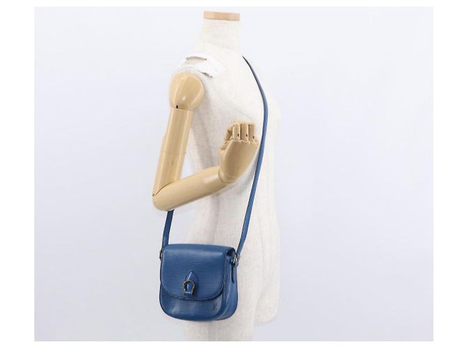 LOUIS VUITTON Borsa a Spalla Epi Saint Cloud PM Blu M52195 LV Auth BA8480 - vista 23