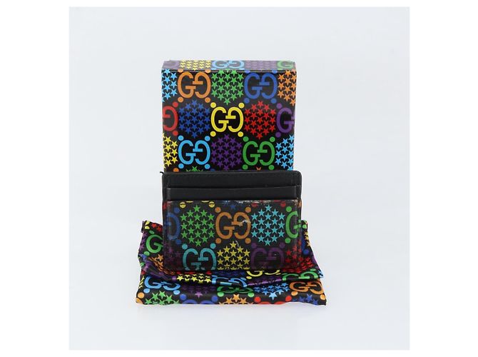 GUCCI GG Psychedelic Card Case Black 601098 Auth 152252 - view 19