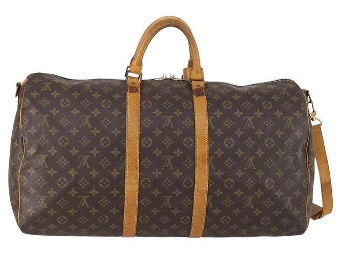 LOUIS VUITTON Monogram Keepall Bandouliere 55 Borsa Boston M41414 LV Auth yk19591 Monogramma - vista 3