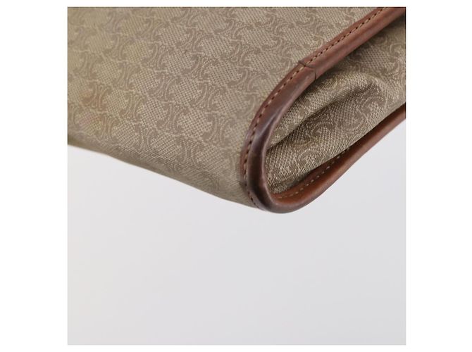 Céline Borsa a Spalla in Tela Macadam CELINE PVC Beige Oro Auth 144940 D'oro - vista 16