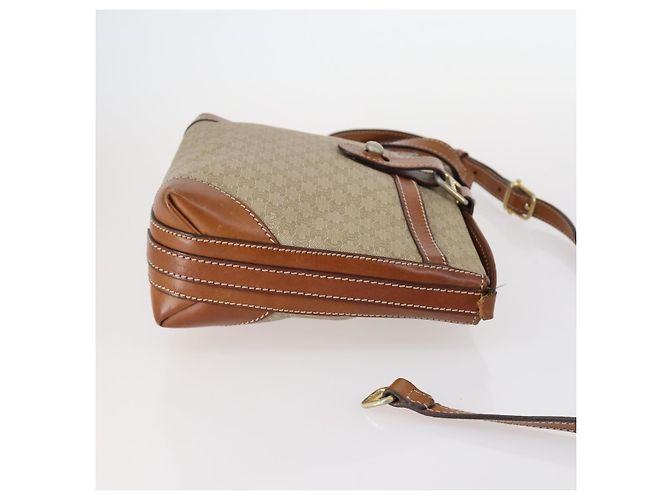 Céline Borsa a Spalla in Tela Macadam CELINE PVC Beige Oro Auth 144940 D'oro - vista 4