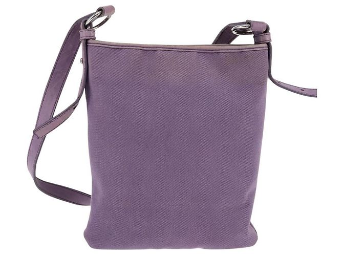 SAINT LAURENT Borsa a Spalla Kahala Canvas Viola Argento Auth gh889 Porpora - vista 3