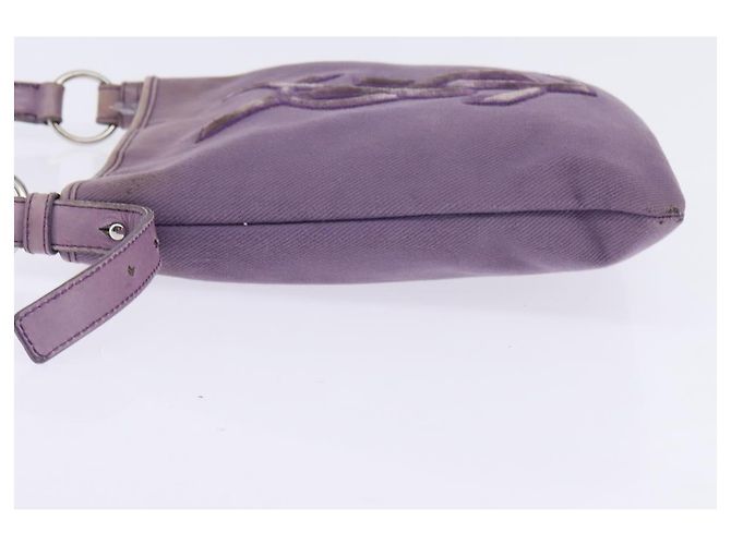 SAINT LAURENT Borsa a Spalla Kahala Canvas Viola Argento Auth gh889 Porpora - vista 4